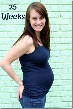 живот на 25 неделе беременности