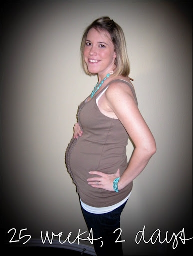 девушка на 25 неделе беременности