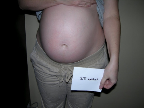 женщина на 25 неделе беременности