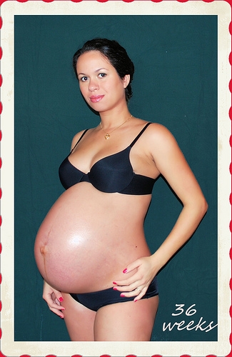 девушка на 36 неделе беременности